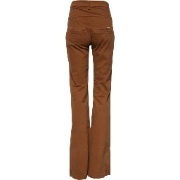 Brown High Waisted Flared Cut Pants