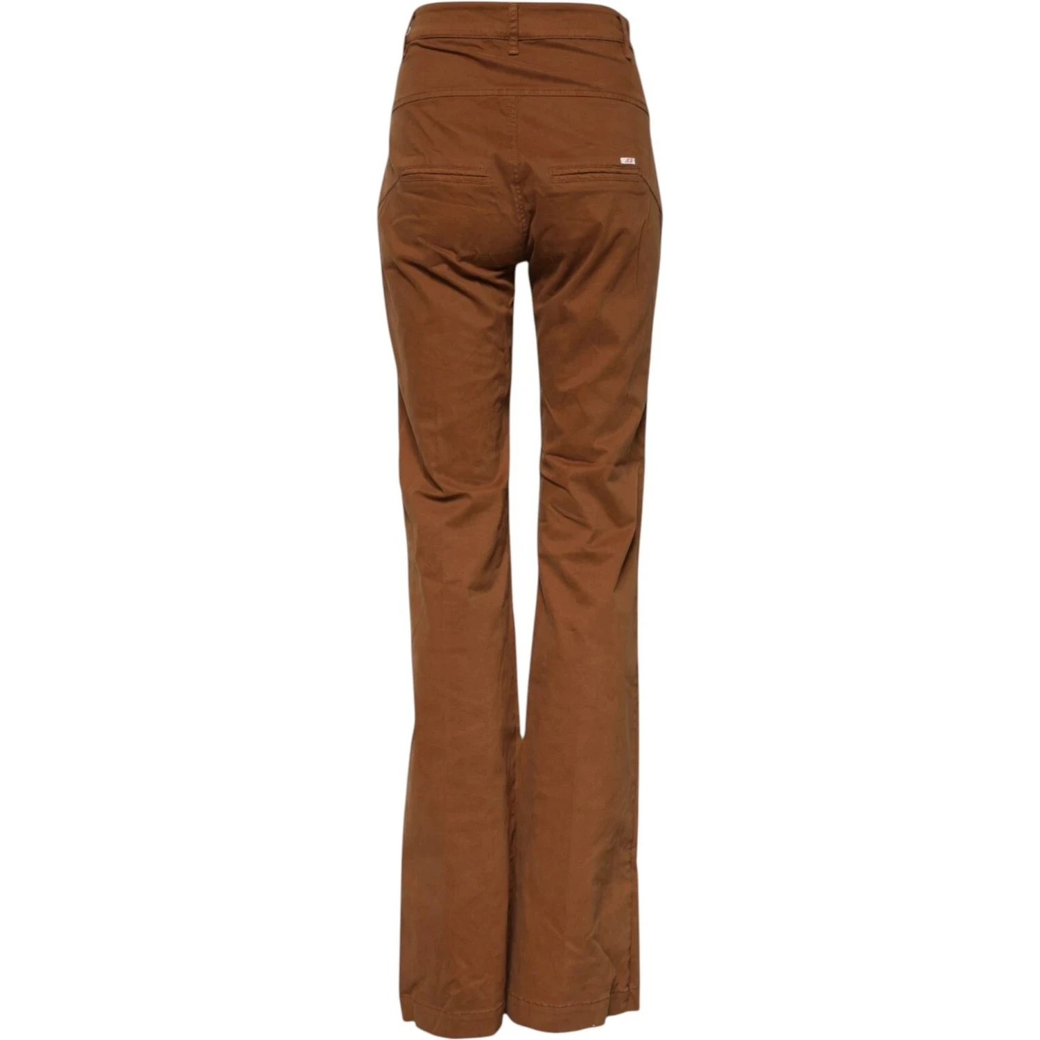 Brown High Waisted Flared Cut Pants