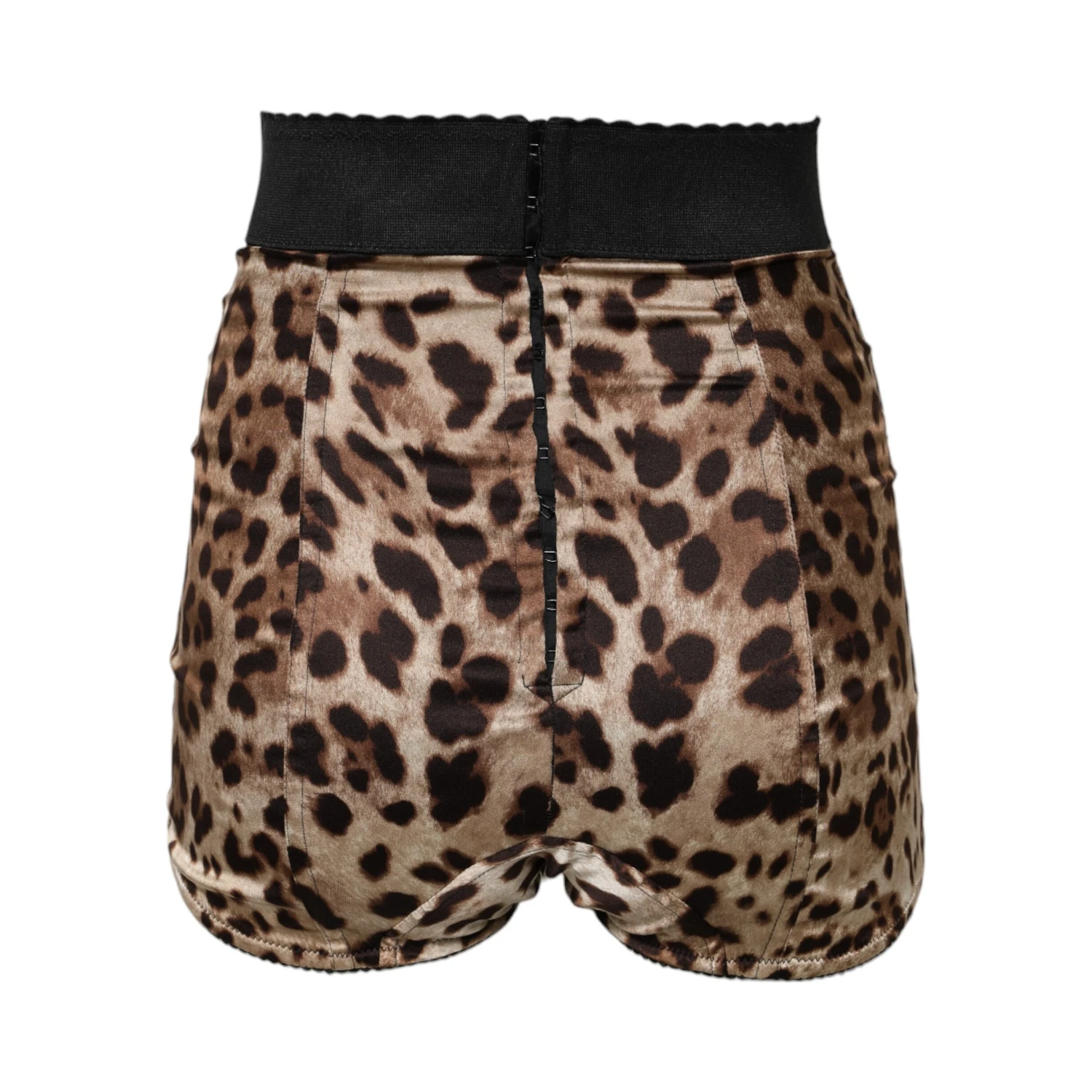 Brown Leopard High Waist Hot Pants Shorts