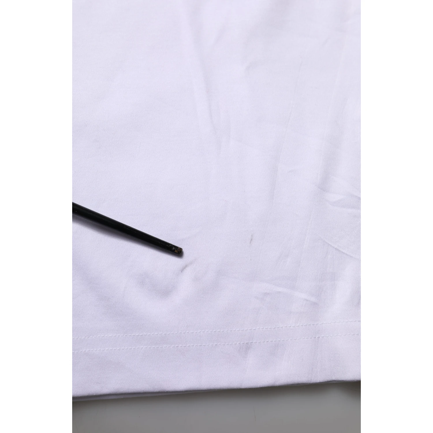 White Cotton Graphic Print Crew Neck T-shirt
