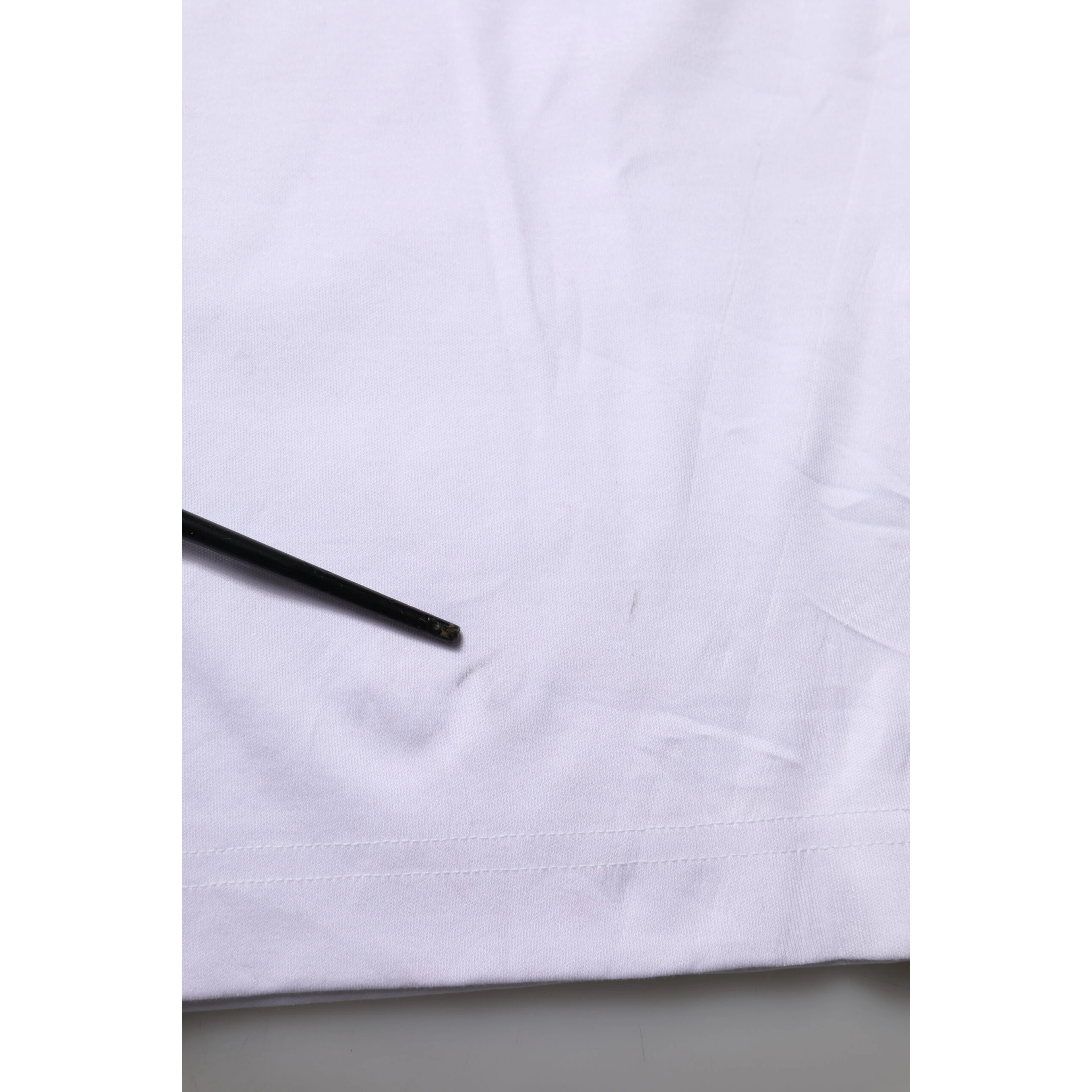 White Cotton Graphic Print Crew Neck T-shirt