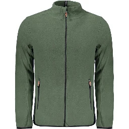 Green Polyester Men Sweater