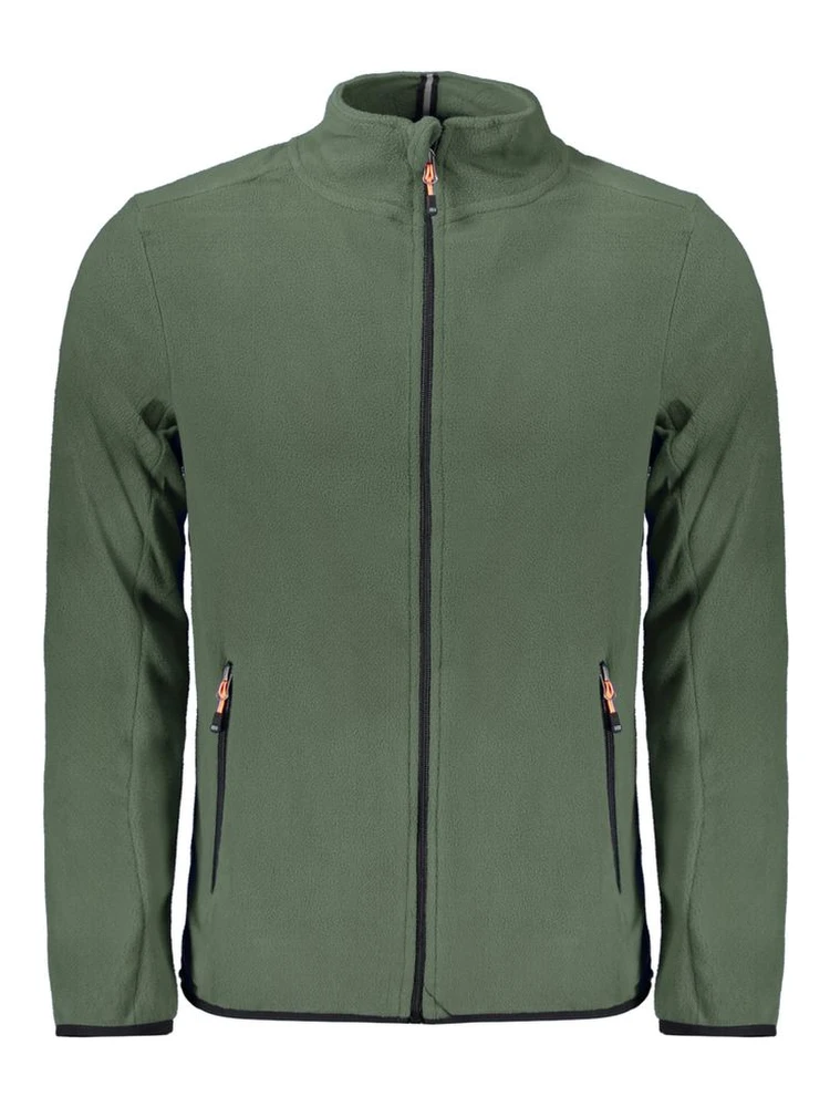 Green Polyester Men Sweater