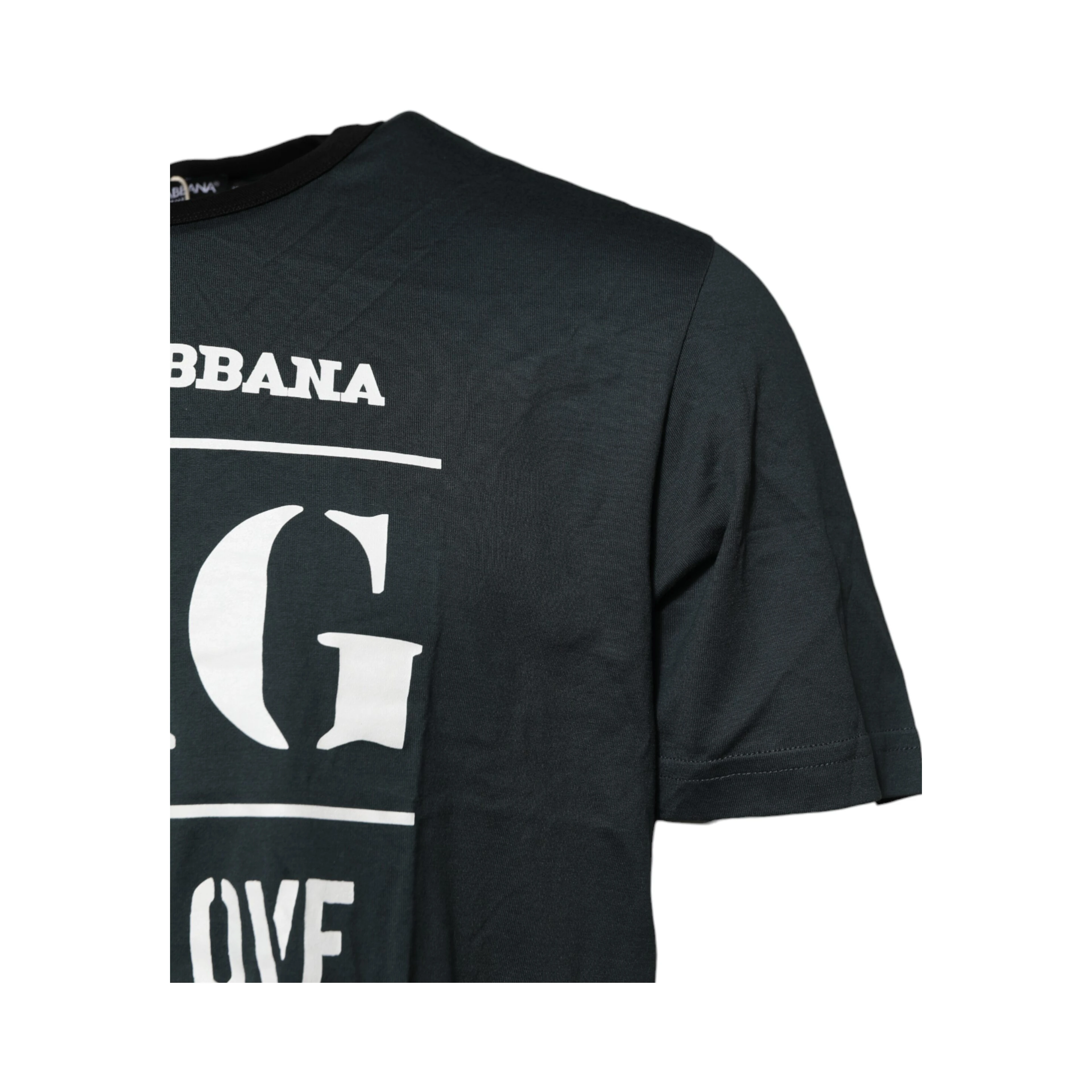 Black Cotton Printed Short Sleeves T-shirt
