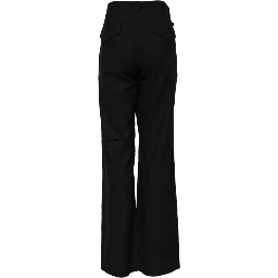 Black Straight Fit High Waist Pants