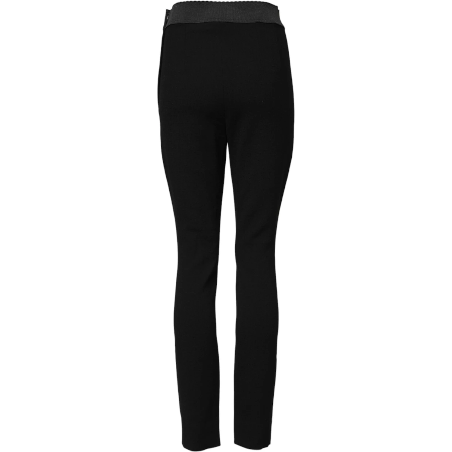Black Wool Leggings Stretch Pants