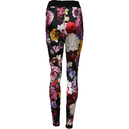 Multicolor Floral Legging Stretch Waist Pants