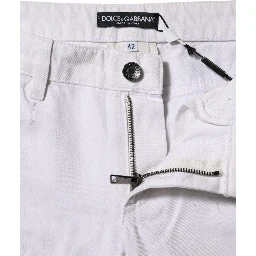White Cotton Mid Waisted Women Denim Jeans