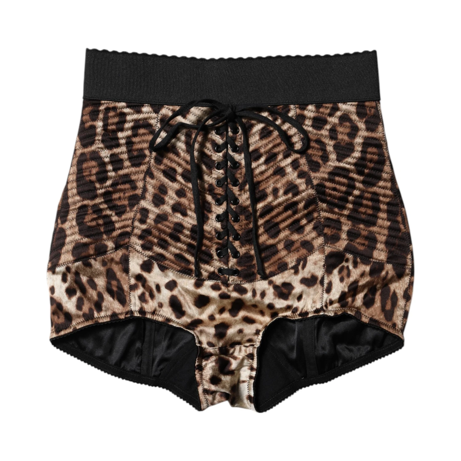 Brown Leopard High Waist Hot Pants Shorts