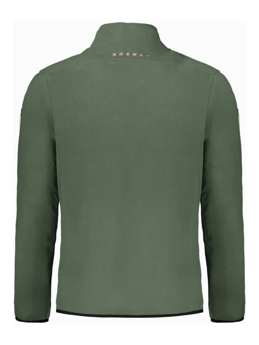 Green Polyester Men Sweater
