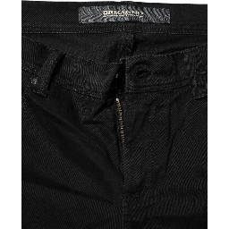 Black Cotton Stretch Flared Bootcut Denim Jeans