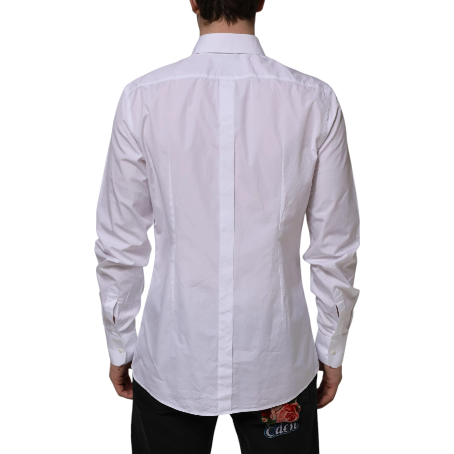 White Cotton GOLD Long Sleeves Formal Shirt