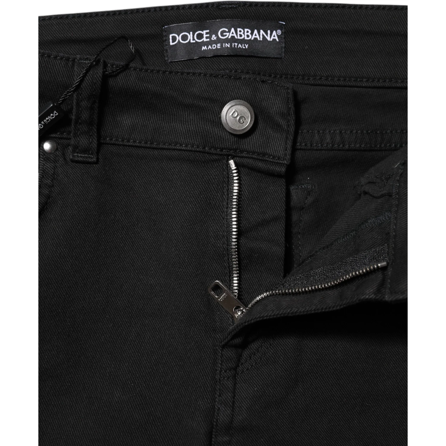 Black Cotton Skinny Mid Waist Denim Jeans