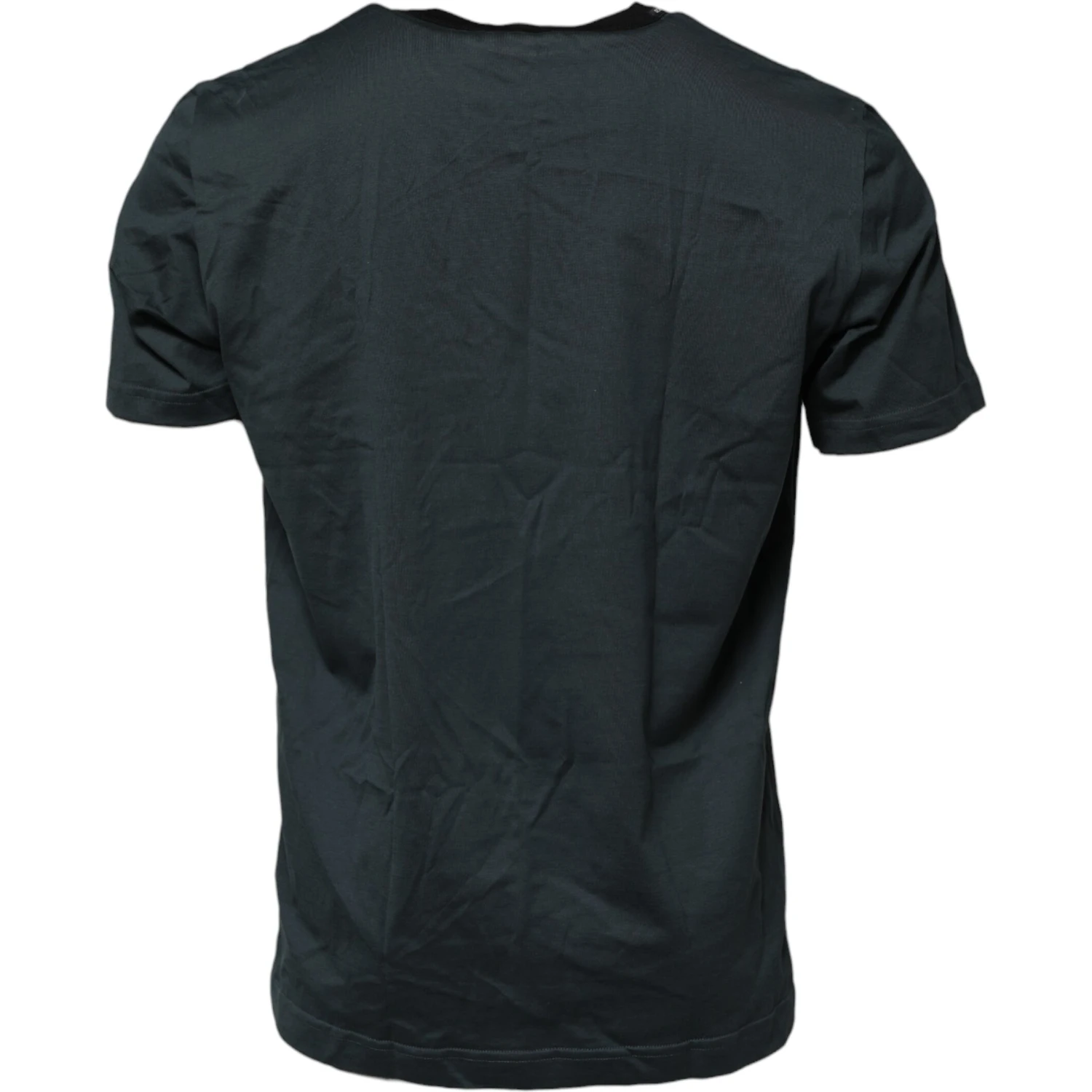 Black Cotton Printed Short Sleeves T-shirt