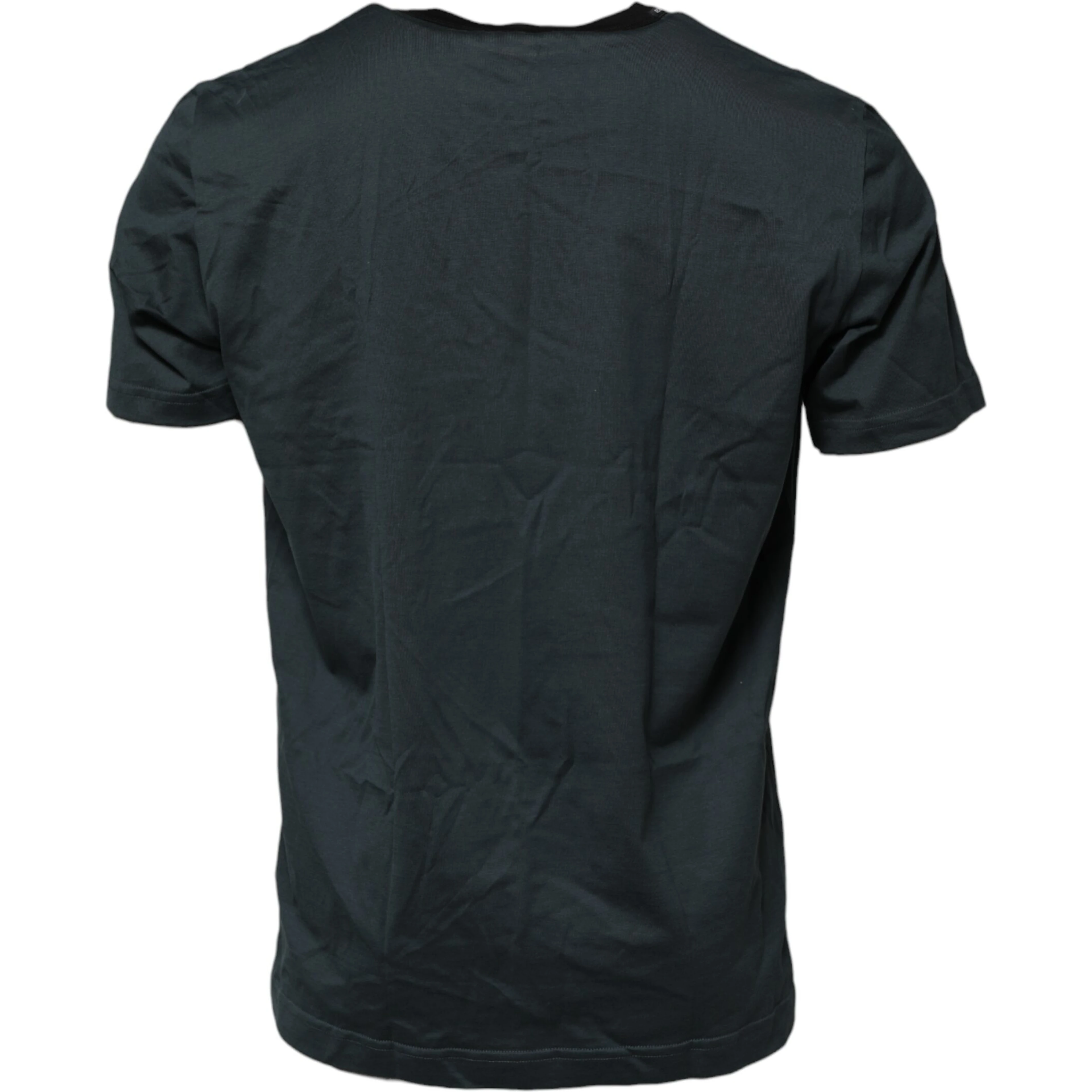 Black Cotton Printed Short Sleeves T-shirt