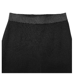 Black Wool Leggings Stretch Pants