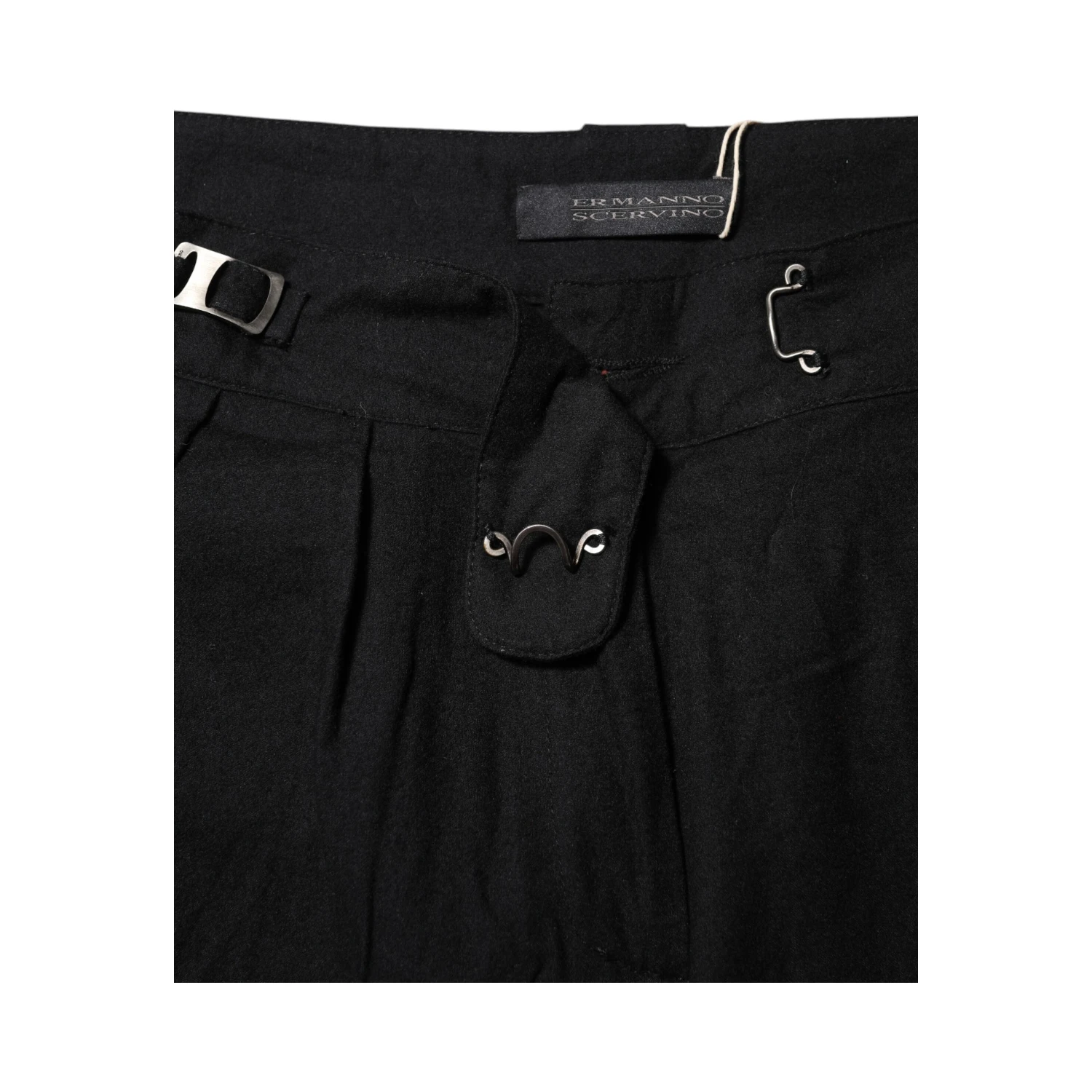 Black Straight Fit High Waist Pants