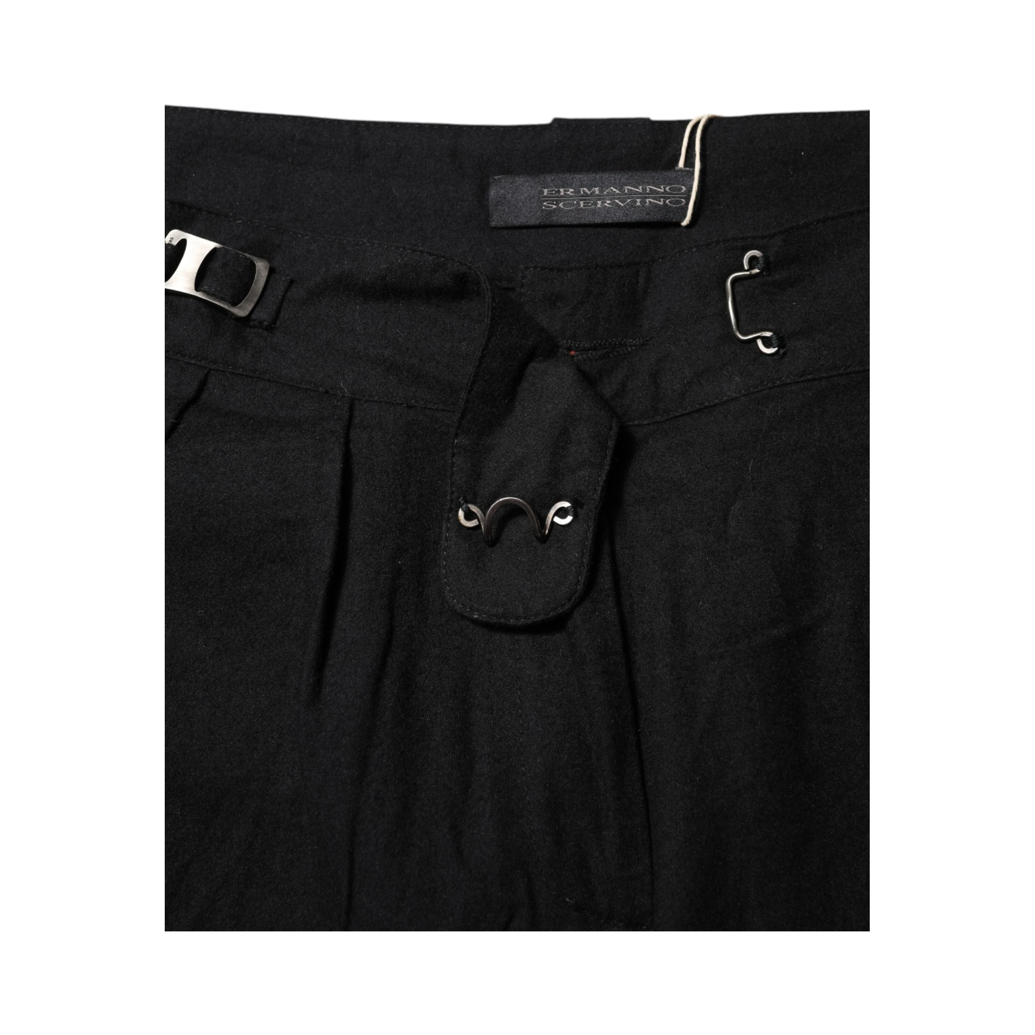 Black Straight Fit High Waist Pants