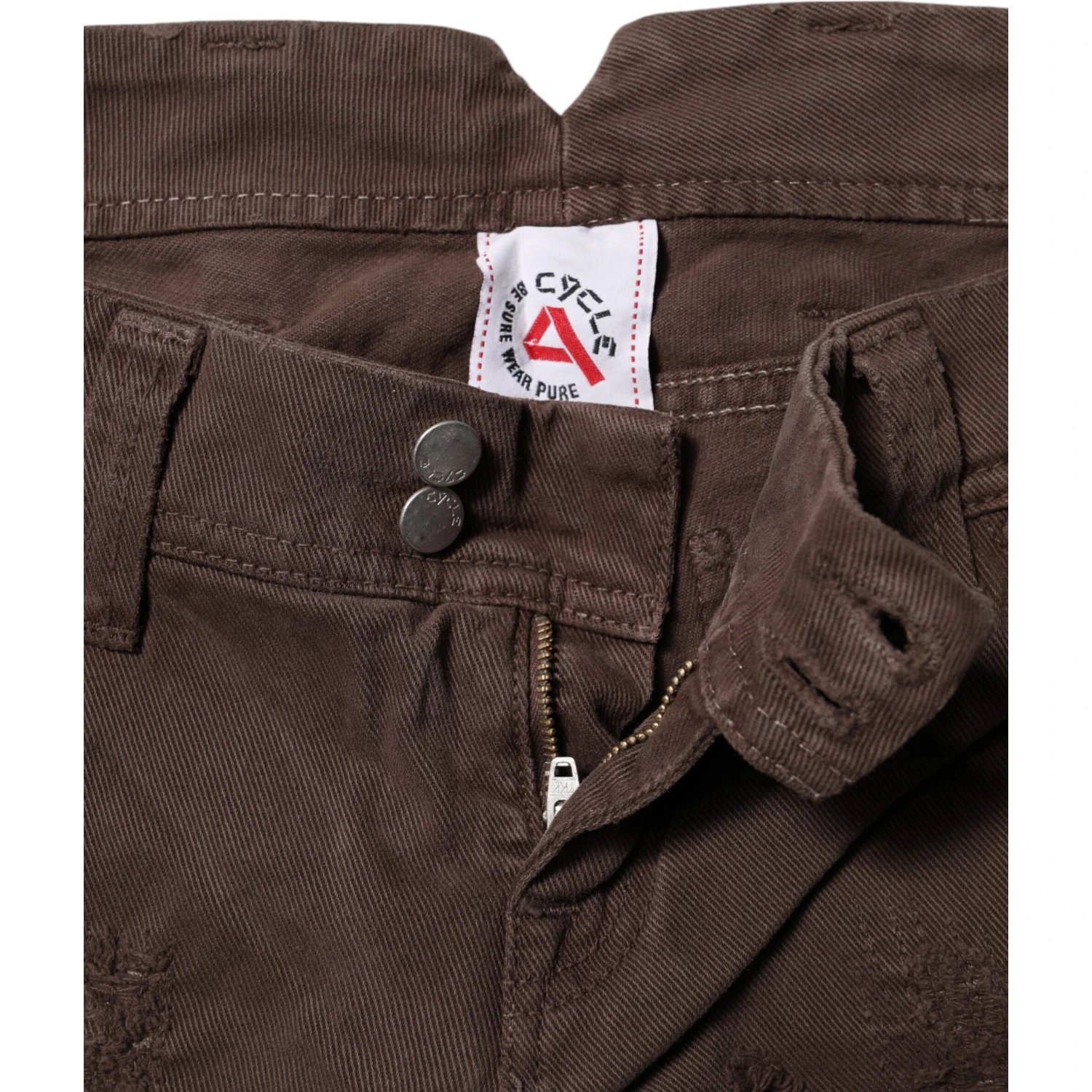 Brown Cotton Low Waist Skinny Casual Jeans