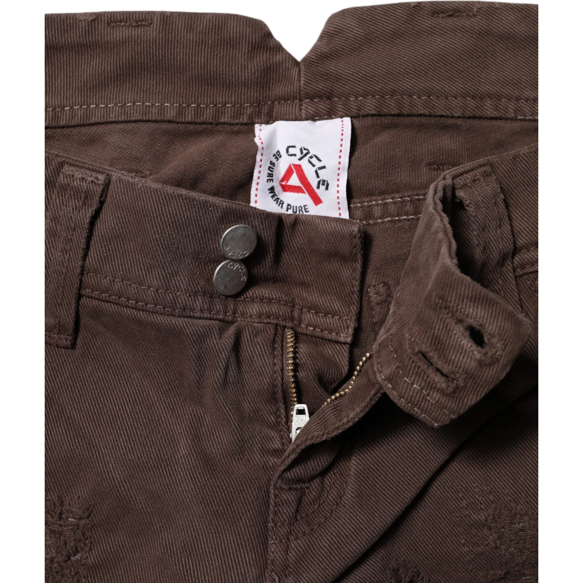 Brown Cotton Low Waist Skinny Casual Jeans