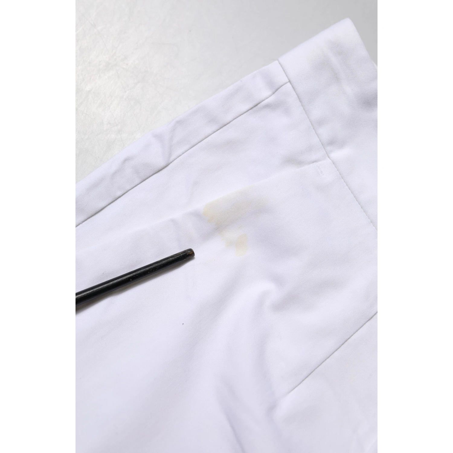 White Cotton Stretch Mid Waist Jeans