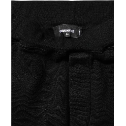 Black Red Cotton Straight Fit Jogger Pants