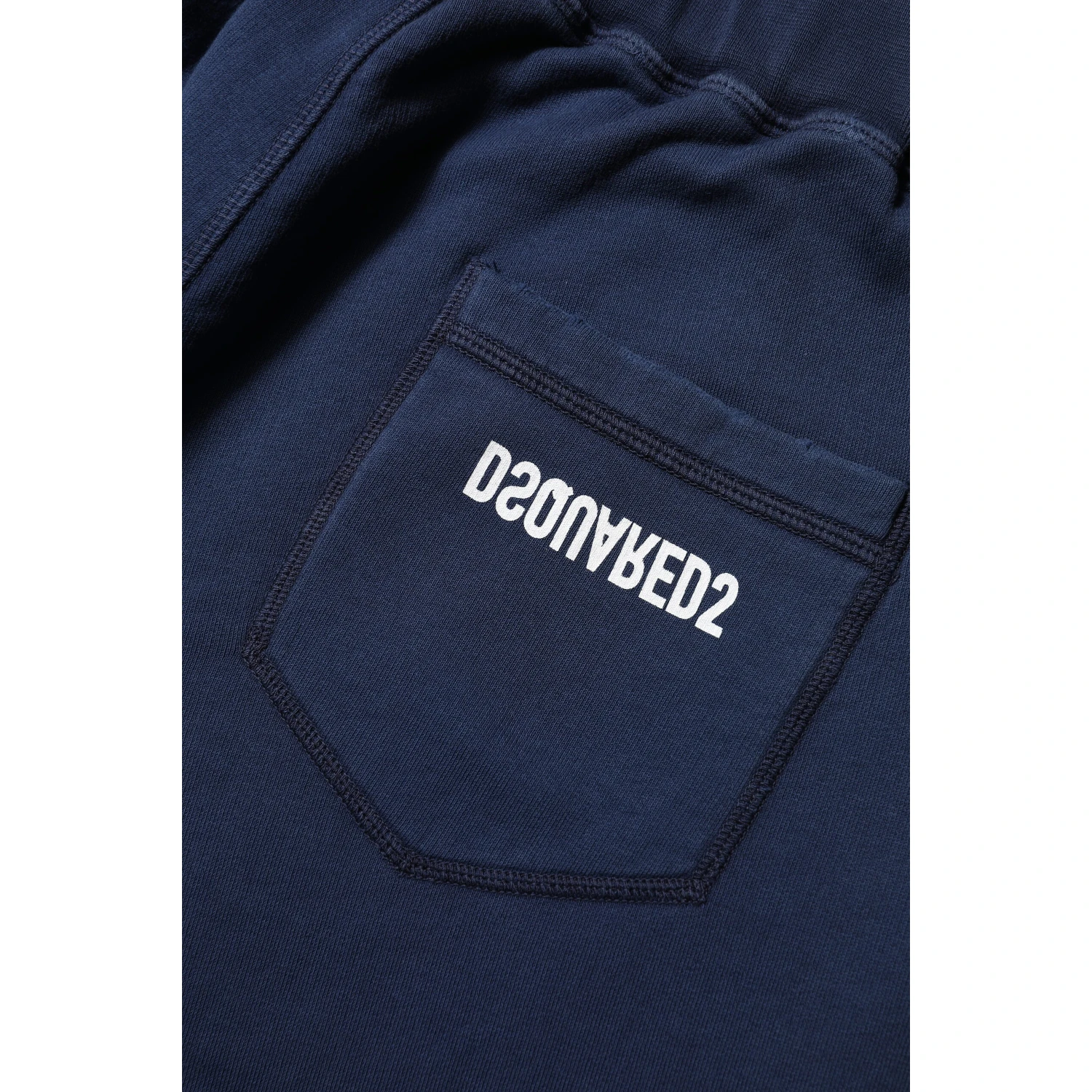 Blue Cotton Mid Waisted Jogger Pants