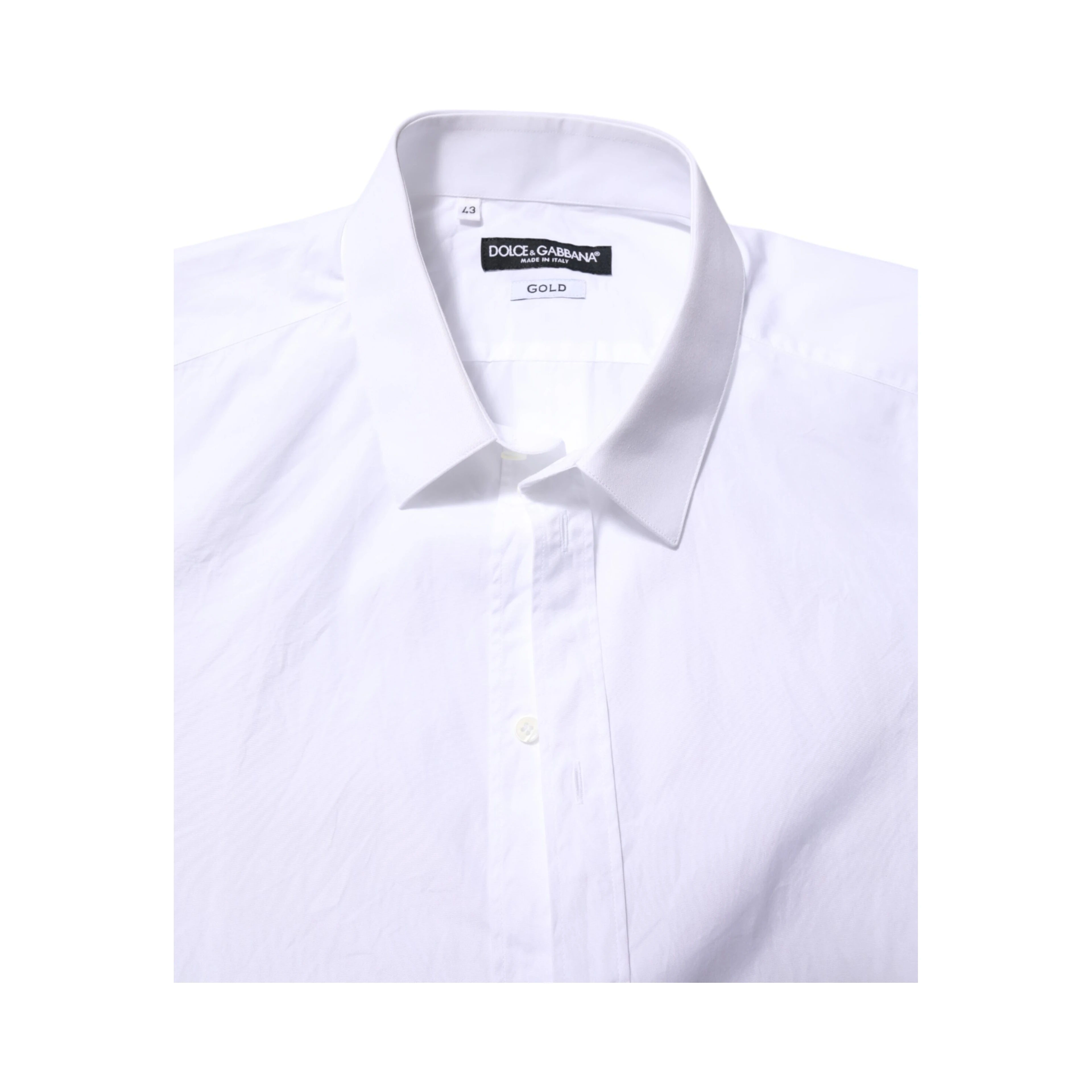 White Cotton GOLD Long Sleeves Formal Shirt