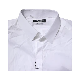 White Cotton GOLD Long Sleeves Formal Shirt