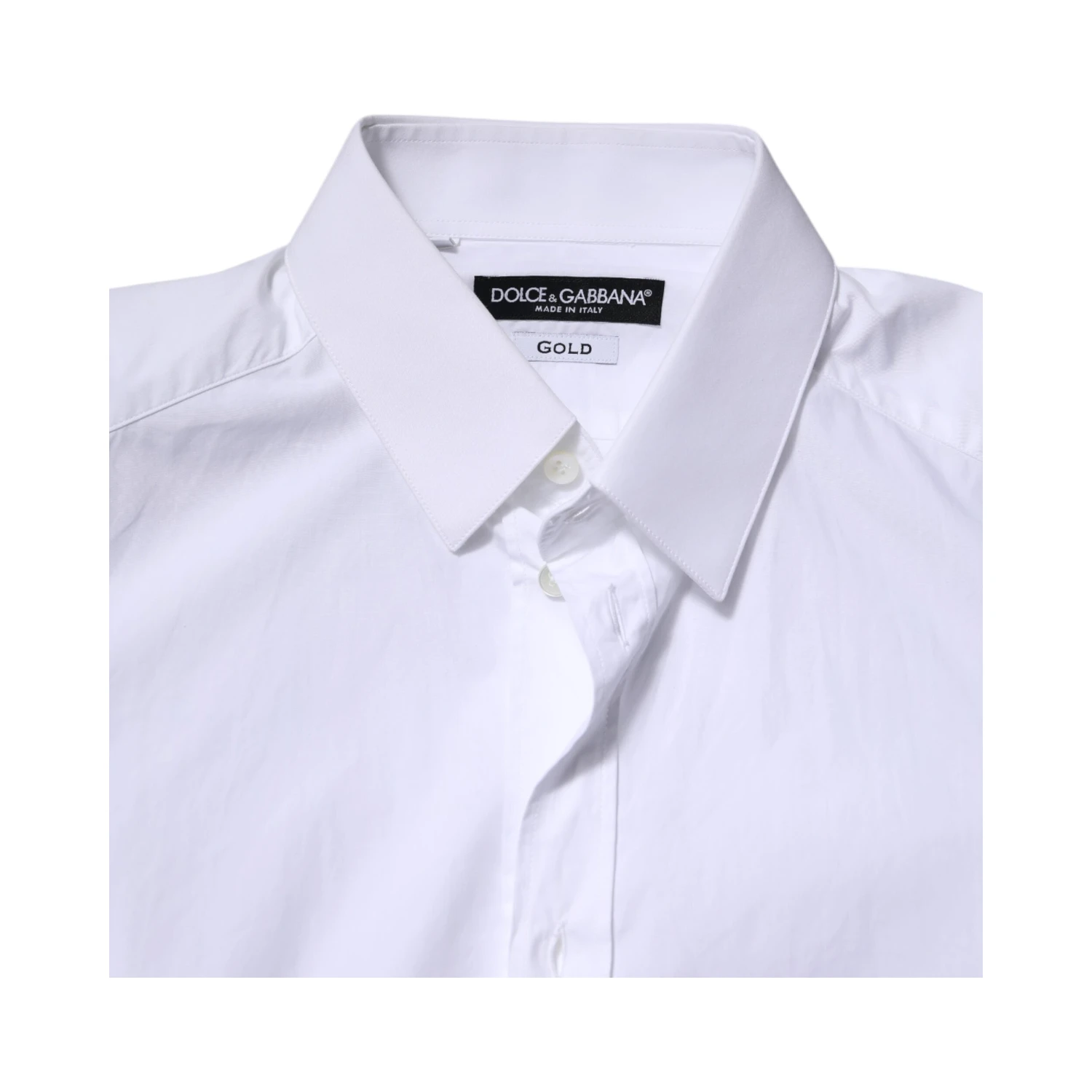 White Cotton GOLD Long Sleeves Formal Shirt