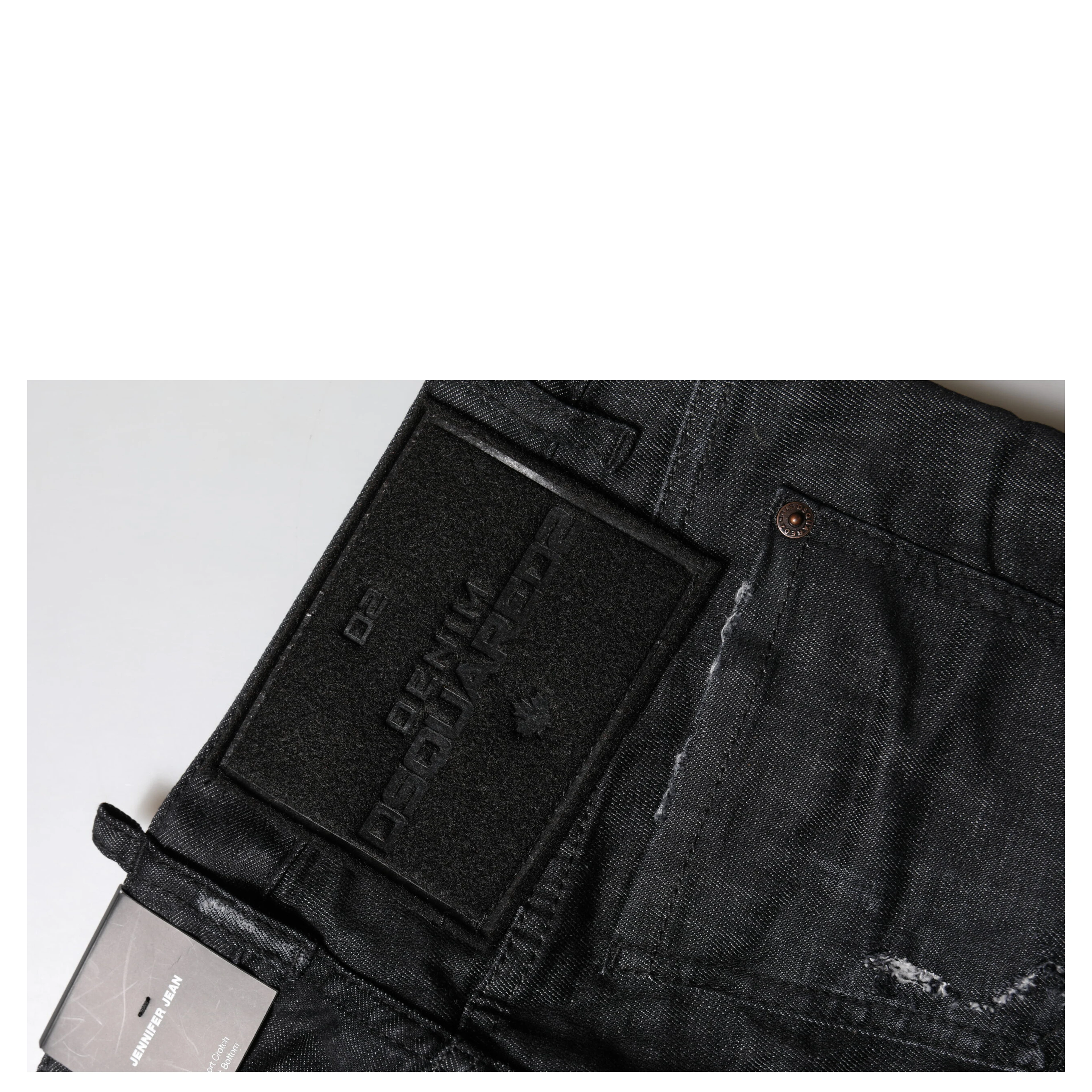 Black Cotton Low Waist Skinny Denim Jeans