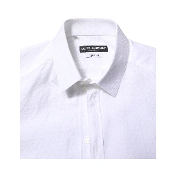 White Cotton GOLD Long Sleeves Formal Shirt