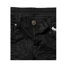Black Cotton Slim Fit Denim Low Waist Denim Jeans