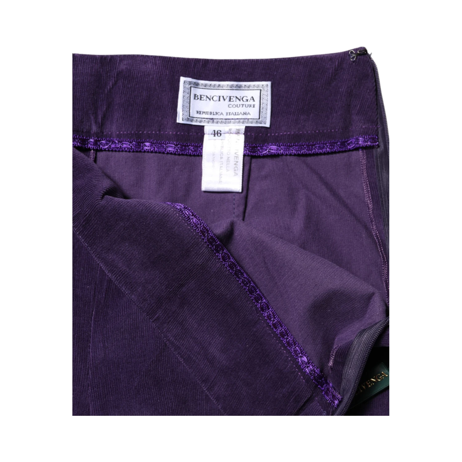 Purple High Waisted Flared Pants