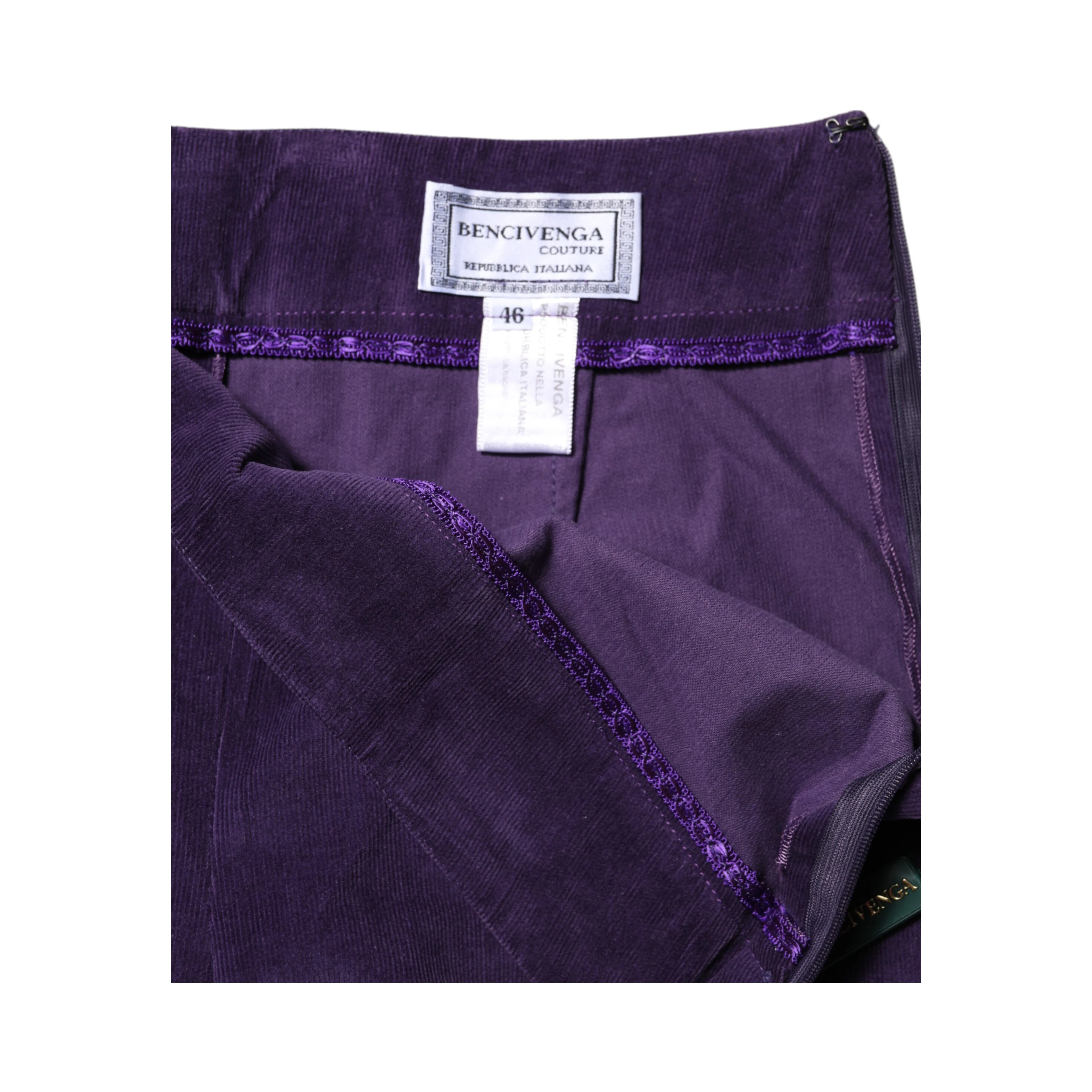 Purple High Waisted Flared Pants