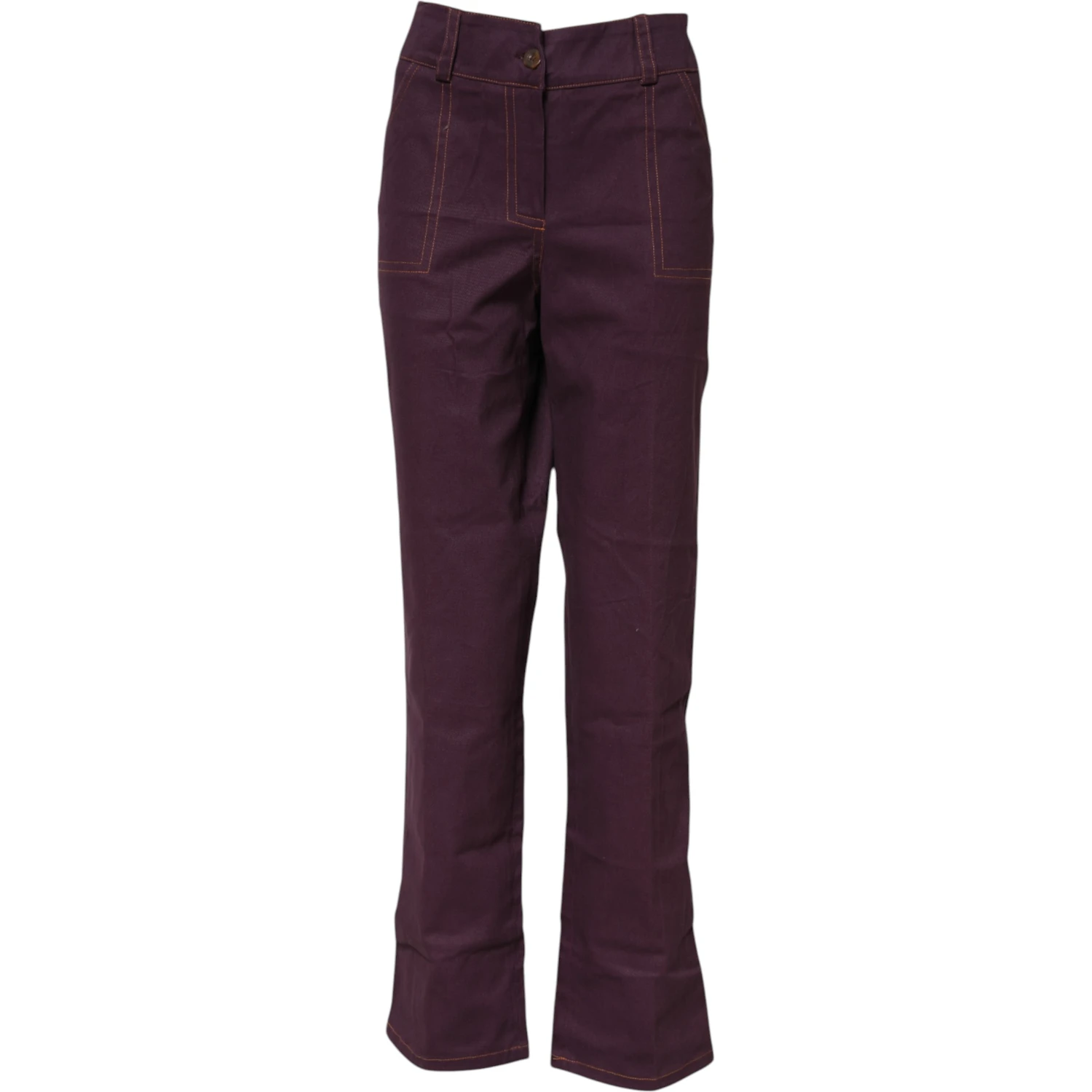 Purple High Waisted Tapered Pants