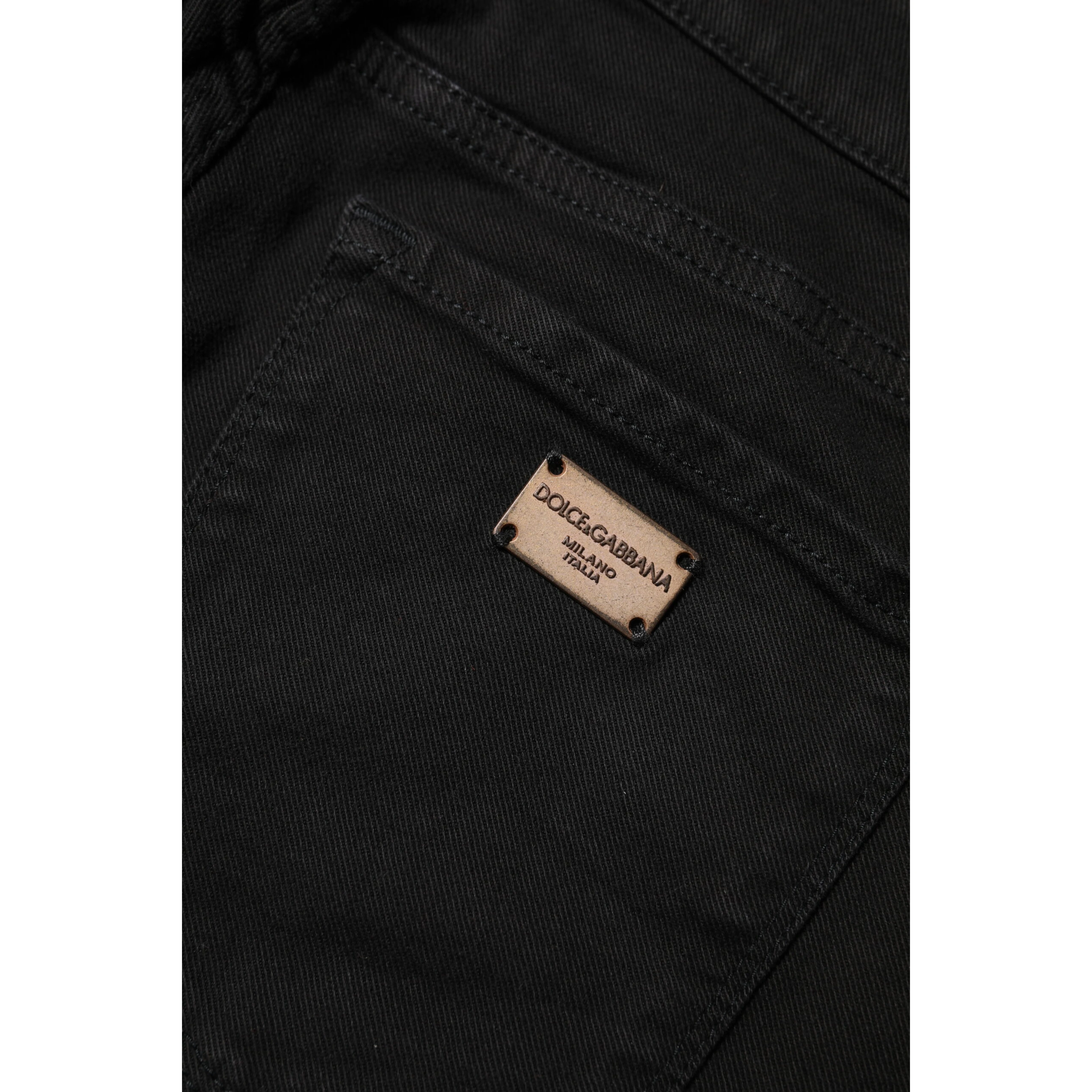 Black Cotton Skinny Mid Waist Denim Jeans