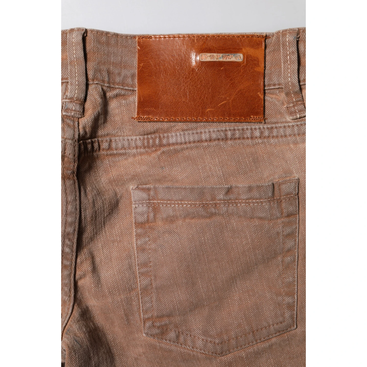 Brown Cotton Slim Fit Denim Low Waist Jeans