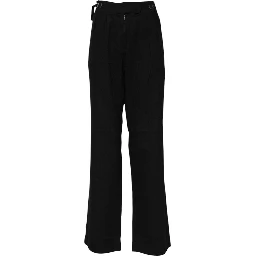 Black Straight Fit High Waist Pants