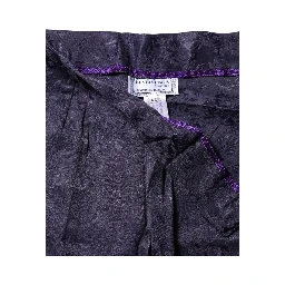 Purple Jacquard High Waisted Pants