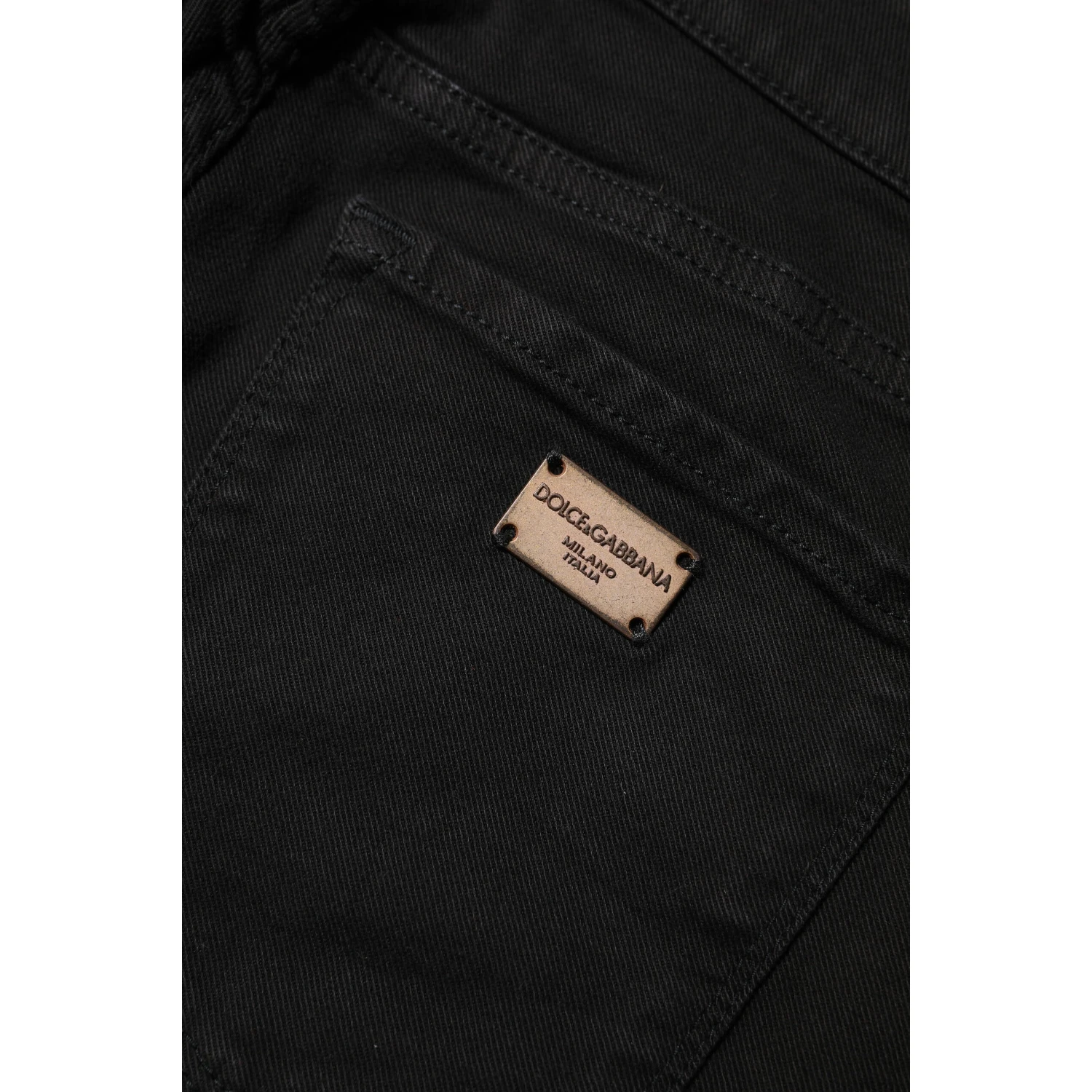 Black Cotton Stretch Slim Fit Denim Jeans