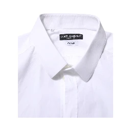 White Cotton Long Sleeves GOLD Formal Shirt