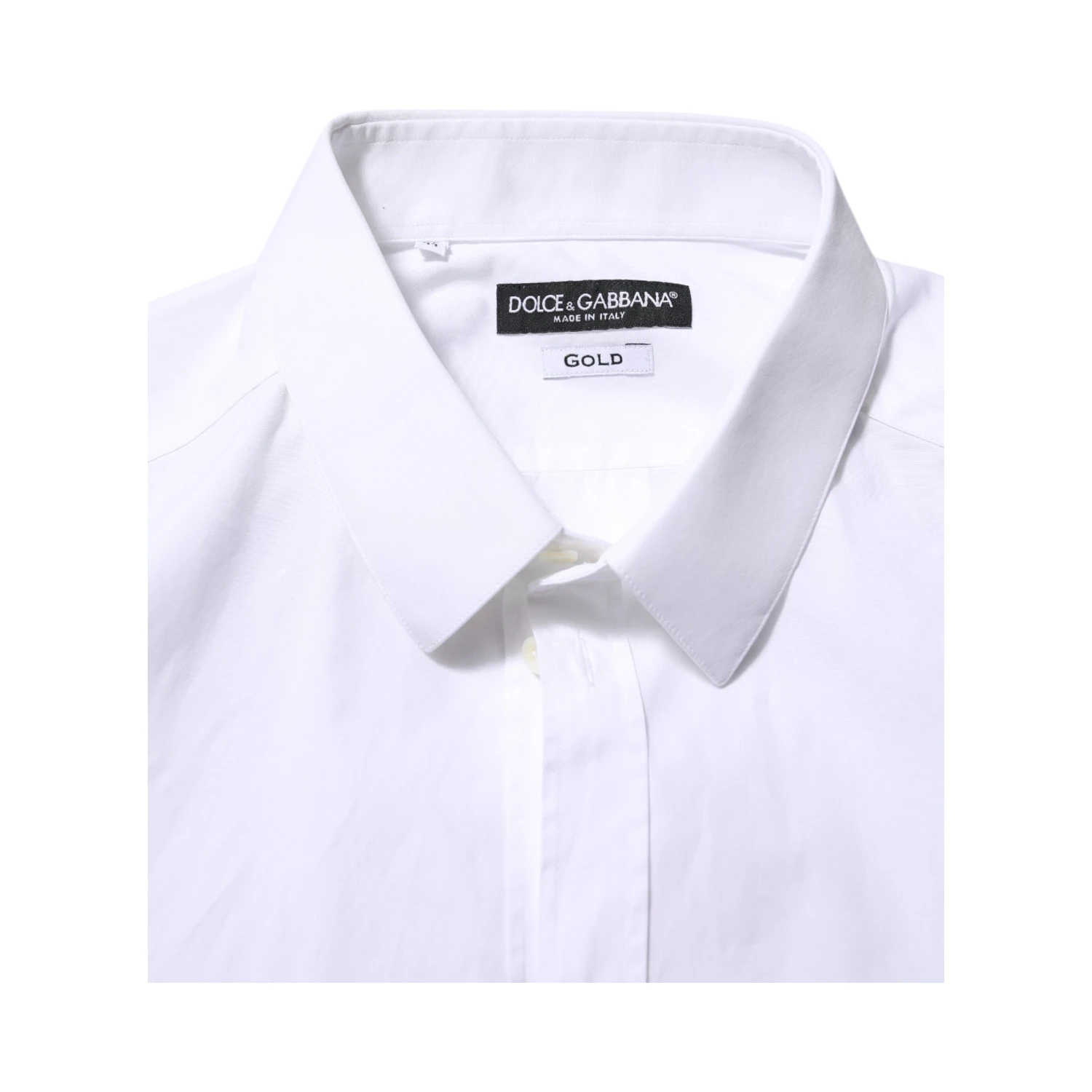 White Cotton Long Sleeves GOLD Formal Shirt