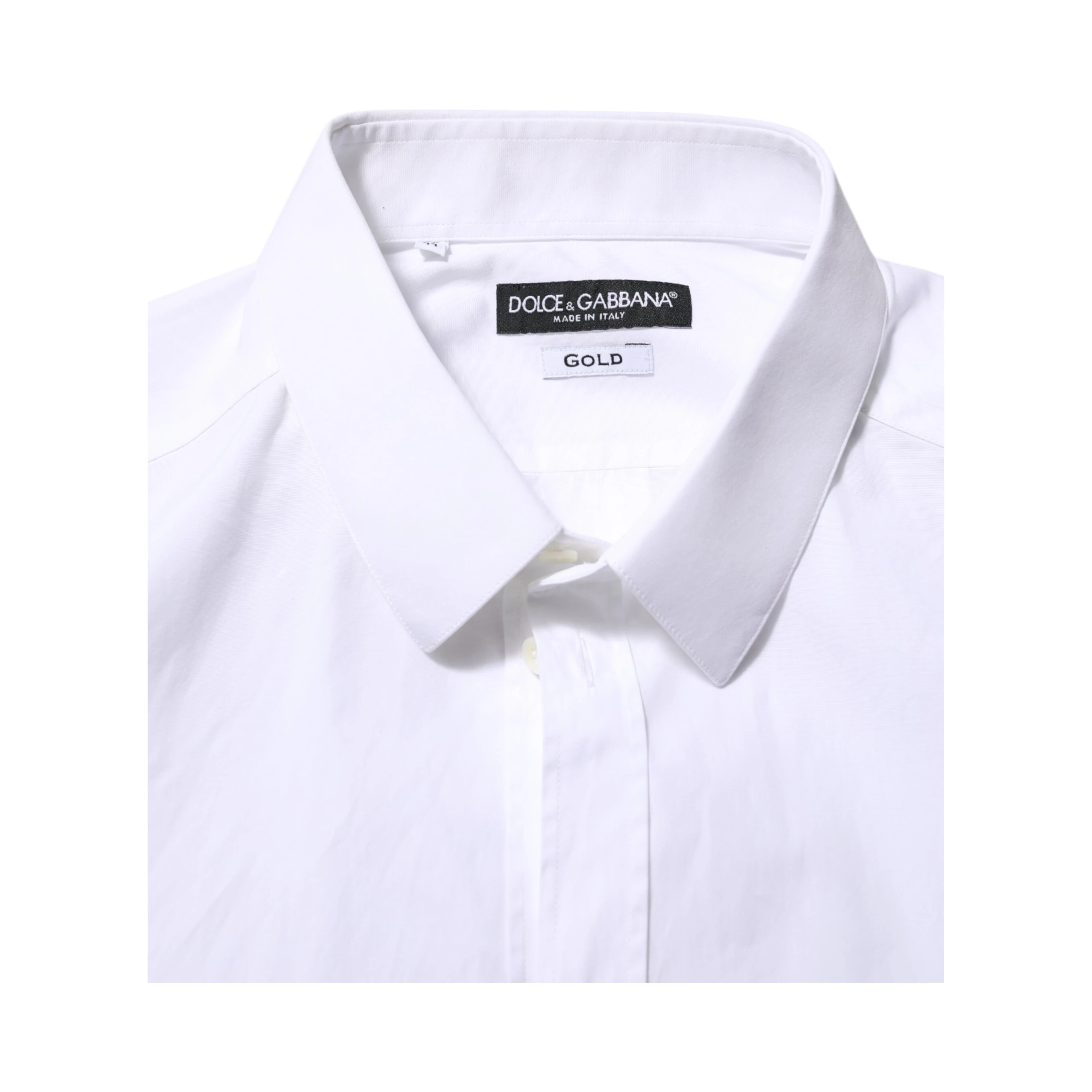 White Cotton Long Sleeves GOLD Formal Shirt