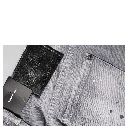 Gray Washed Mid Waist Tapered Denim Jeans