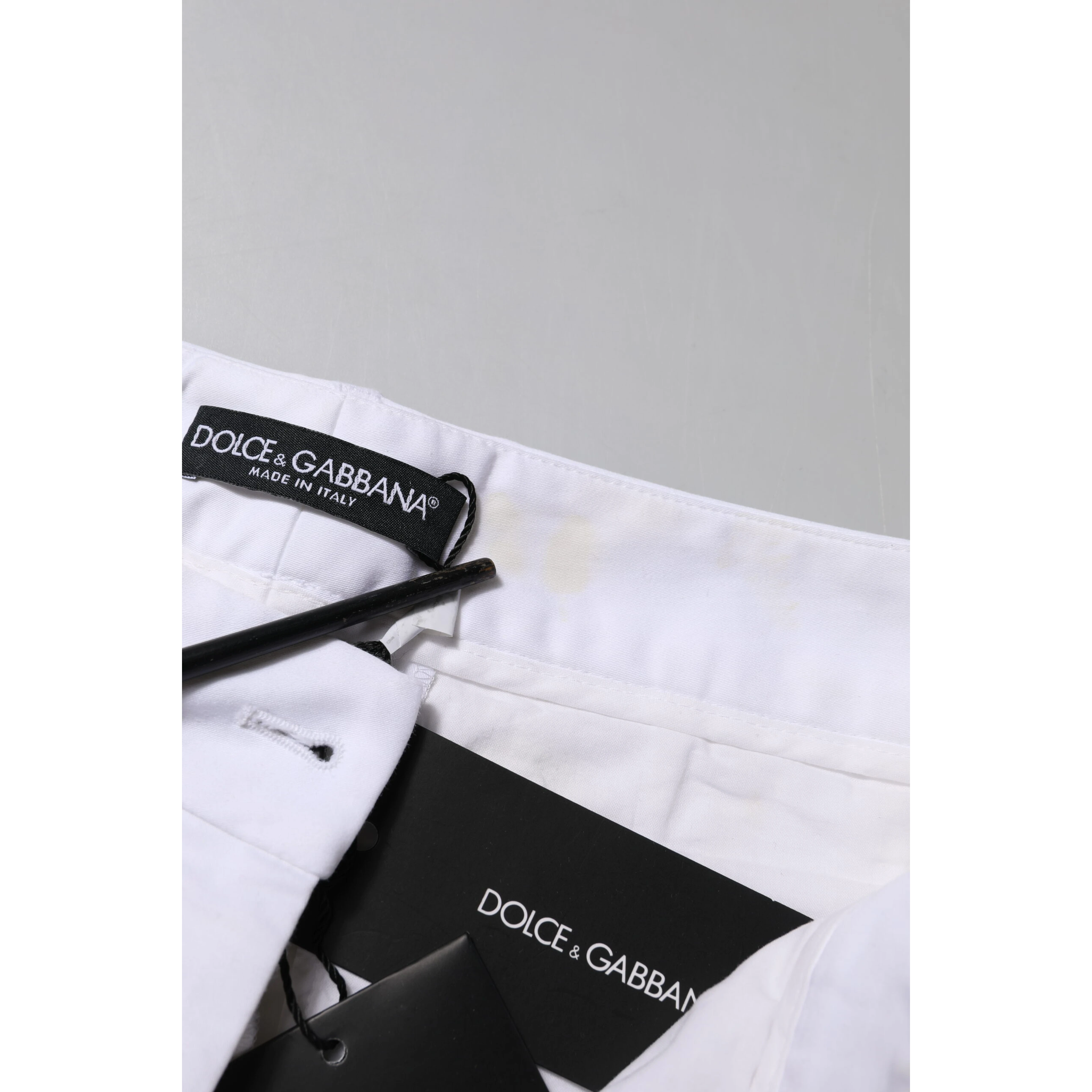 White Cotton Stretch Mid Waist Jeans