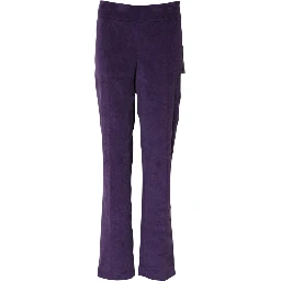 Purple High Waisted Flared Pants