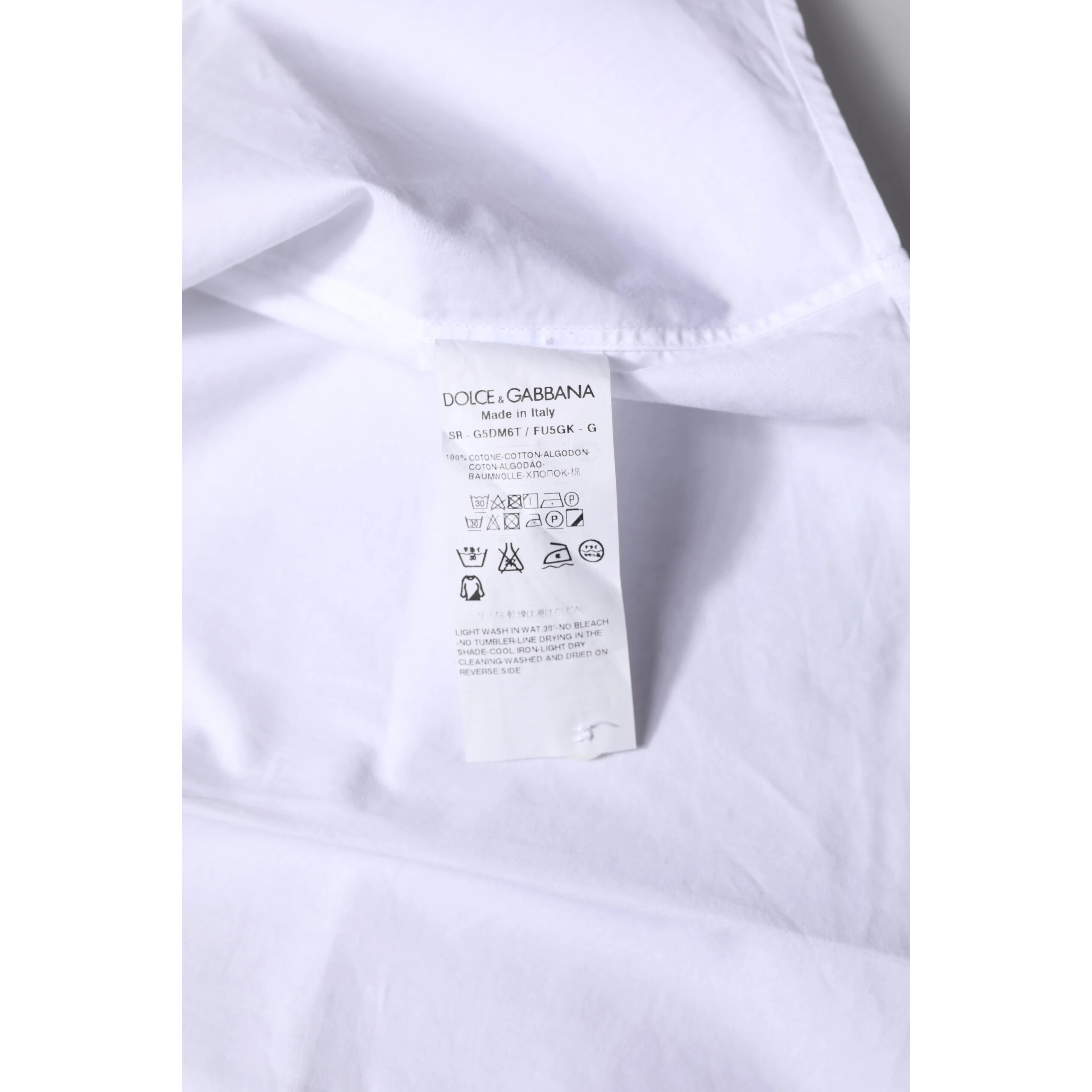 White Cotton GOLD Long Sleeves Formal Shirt