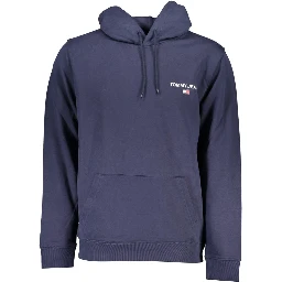 Blue Cotton Men Sweater