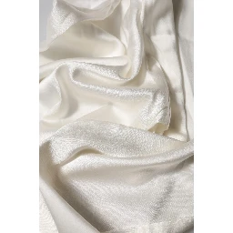 Ivory Silk Tapered High Waist Pants